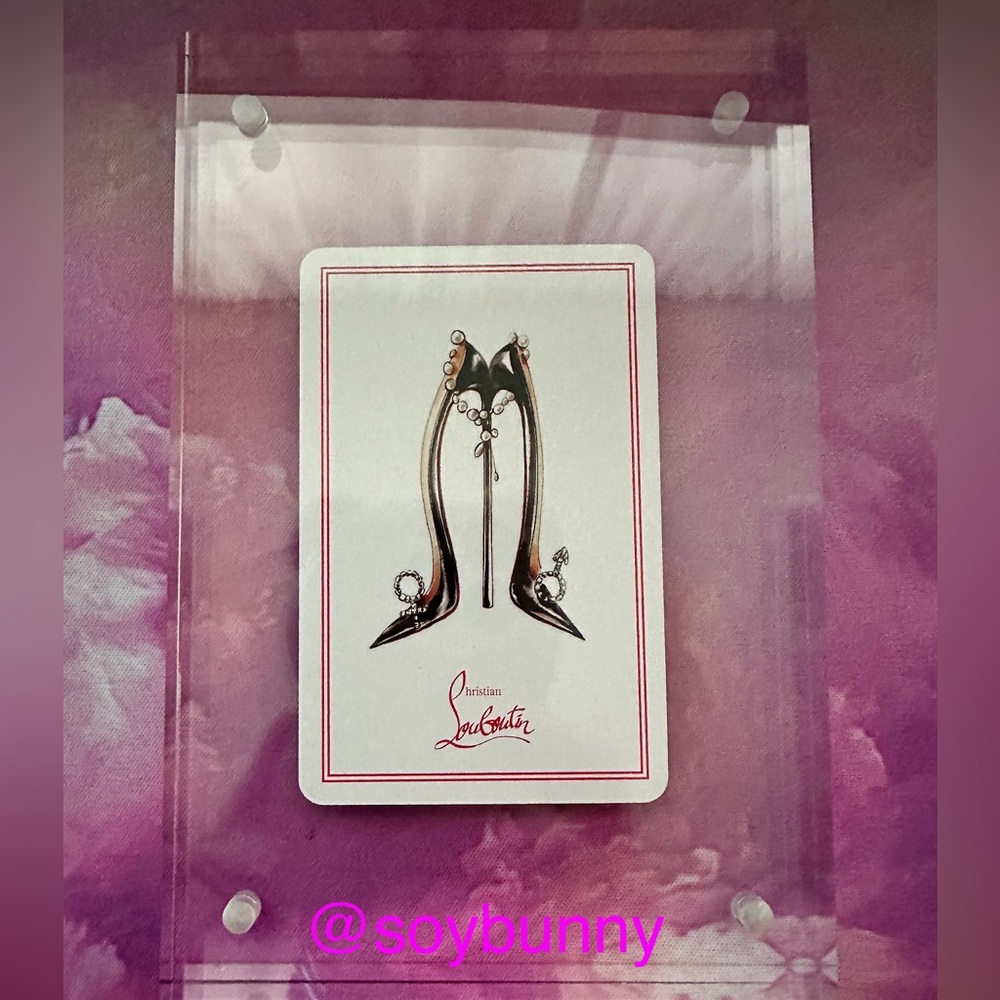 Christian Louboutin Framed Playing Card (NWOT)